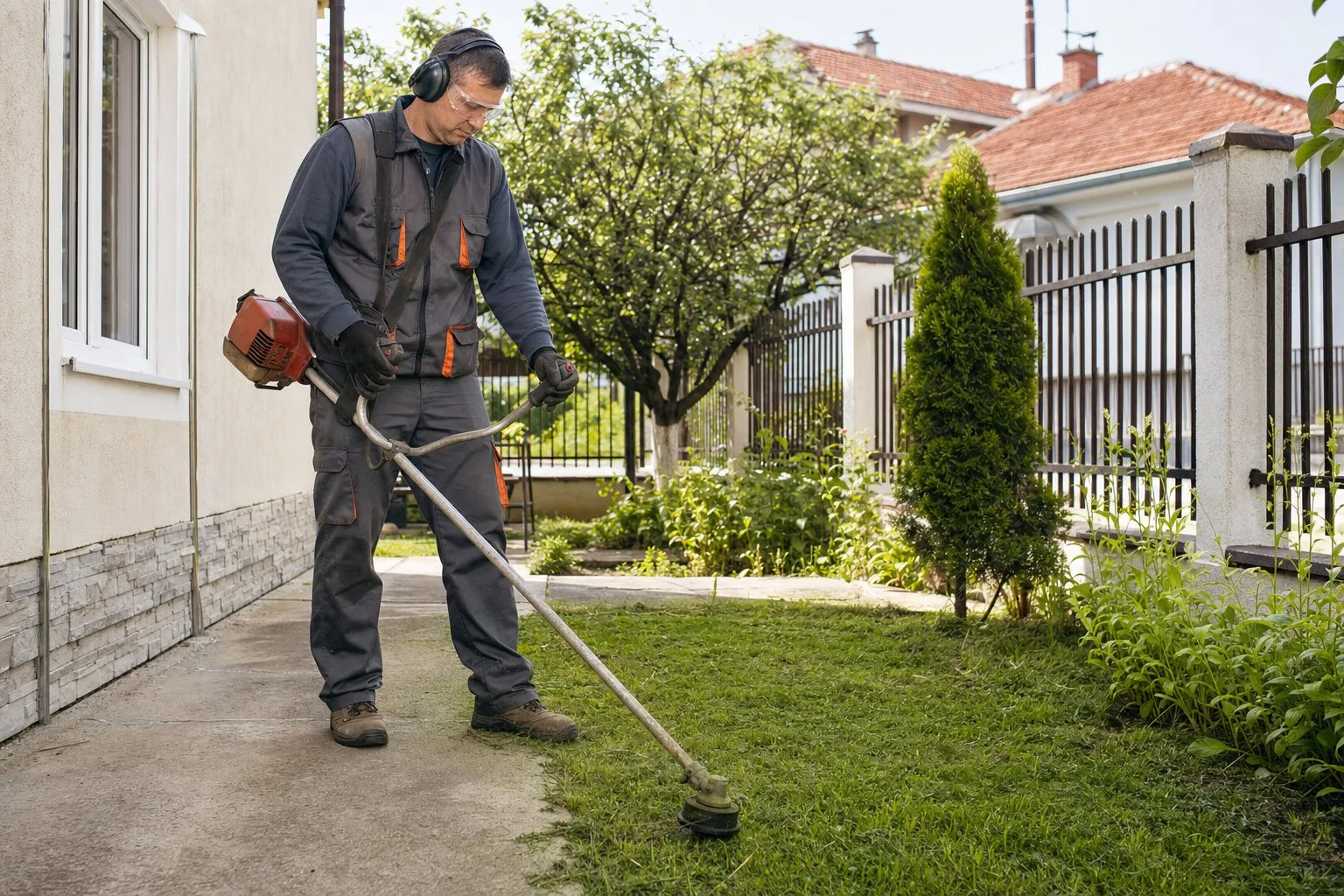 Održavanje malog dvorišta uz odgovarajuću zaštitnu opremu